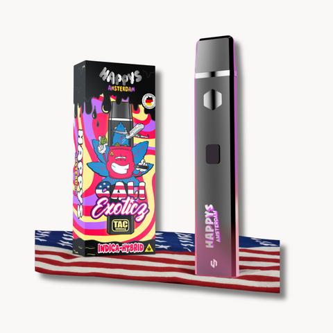 Happys Amsterdam Premium 1ml TAC Vape Cali Exoticz - Ibrido Indica